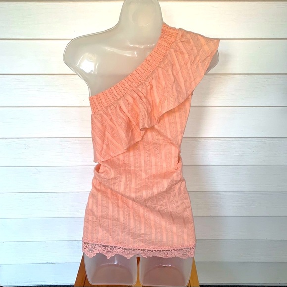 Women’s Sweet Wanderer Asymmetrical Orange Blouse New With Out Tags size Large - Picture 5 of 6